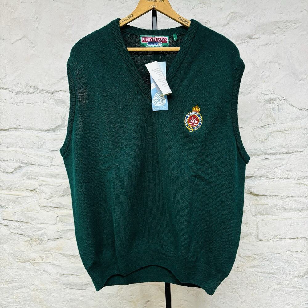 NWT Kerry Classic Royal Portrush Golf Club Wool Sweater Vest Ireland Preppy